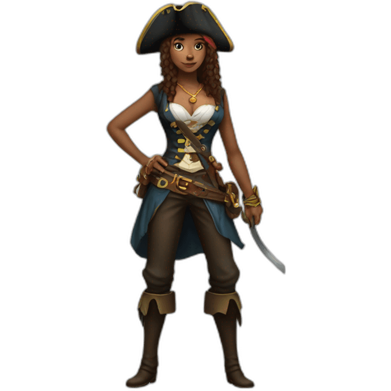 female pirate fullbody emoji