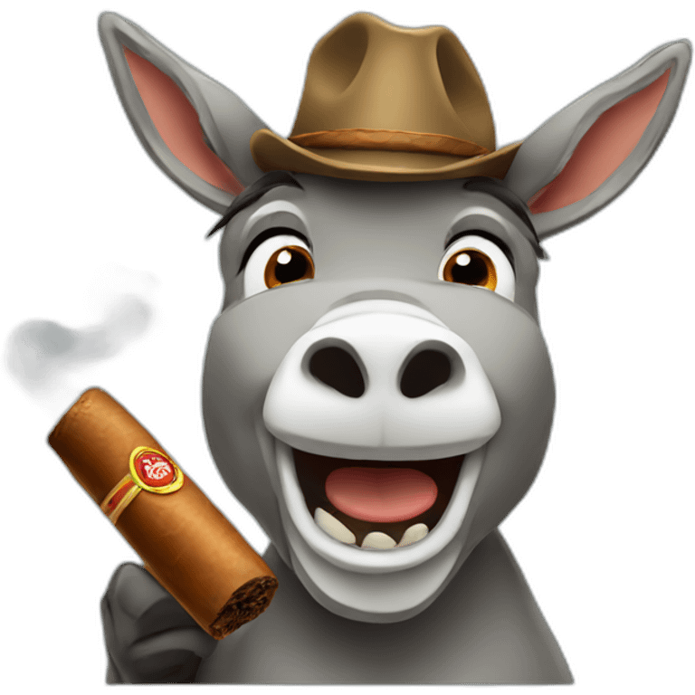 donkey with cigar emoji