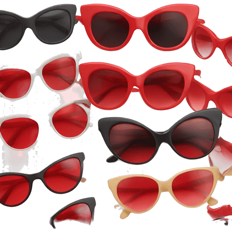 taylor swift red cateye sunglasses emoji