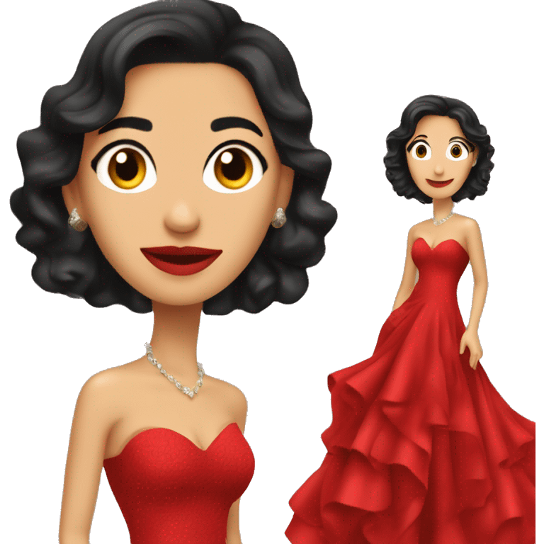 Isabel Díaz Ayuso in a luxurious red dress from a private party.  emoji