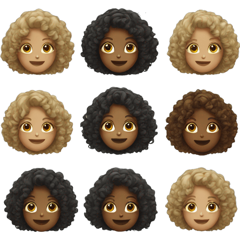 girl with curly hair emoji