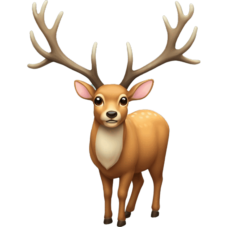 Deer with massive size antlers emoji