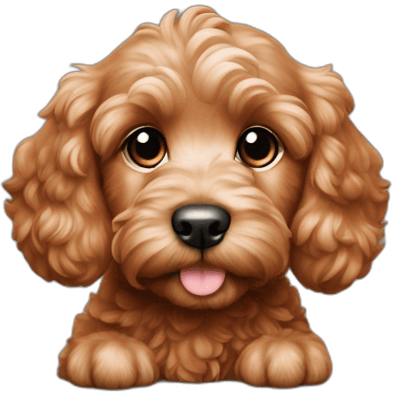 Reddish light brown cockapoo puppy emoji