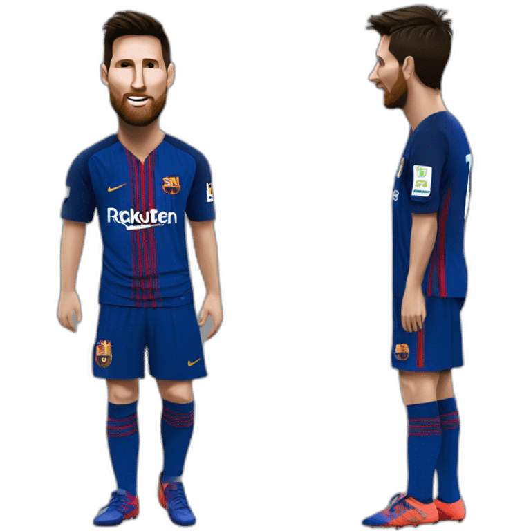 Messi qui embrasse Ronaldo emoji