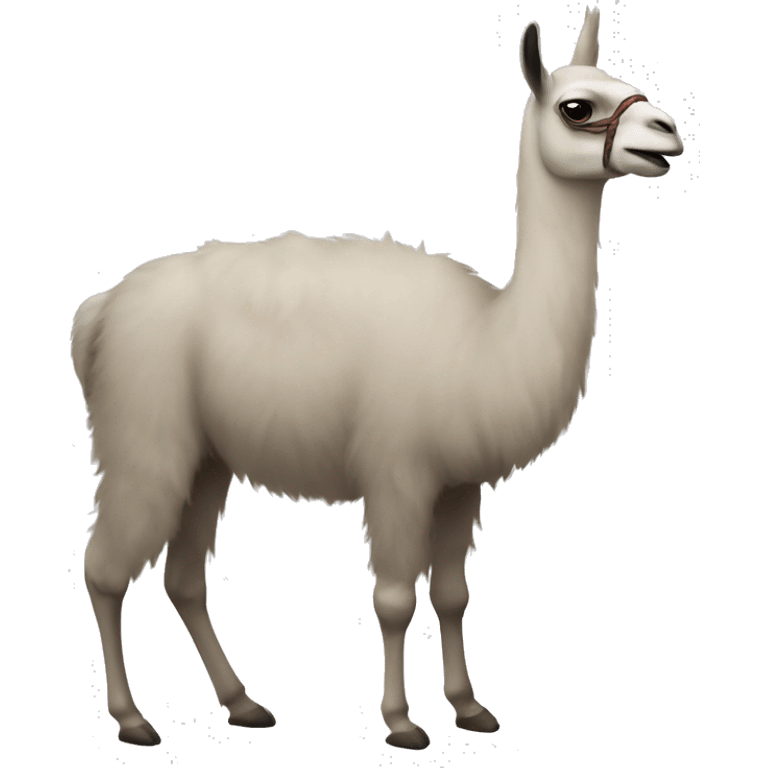 gözlüklü lama emoji