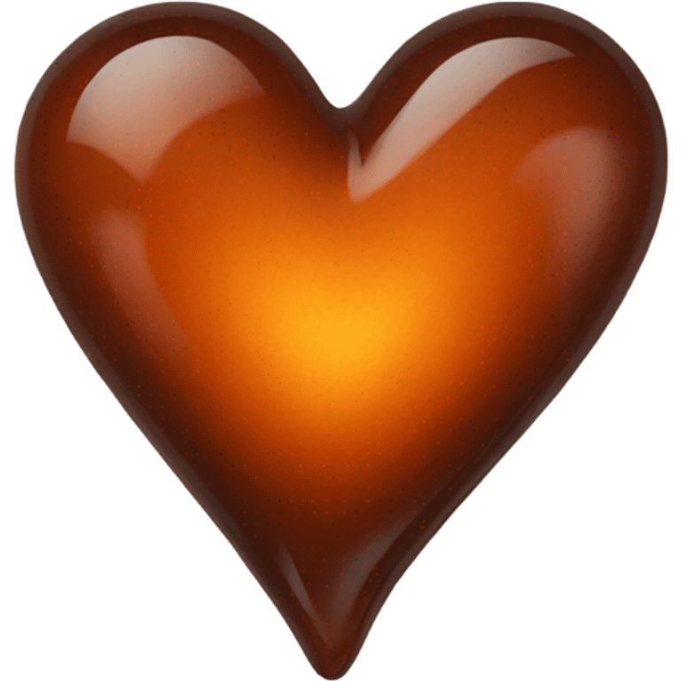 Burnt sienna glass heart emoji