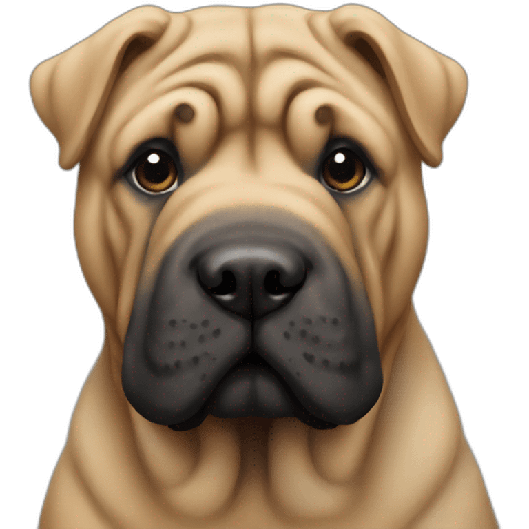 Shar pei negro emoji