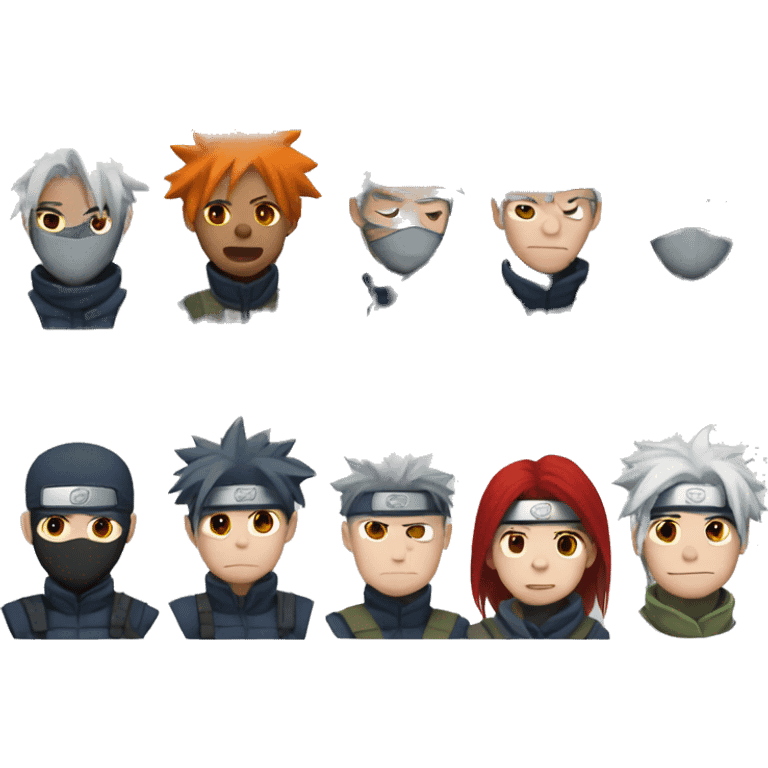 Kakashi with red hair emoji