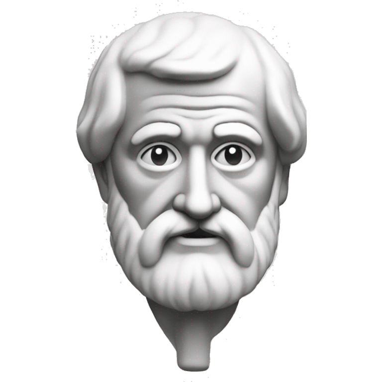 Aristotle head logo monochrome emoji