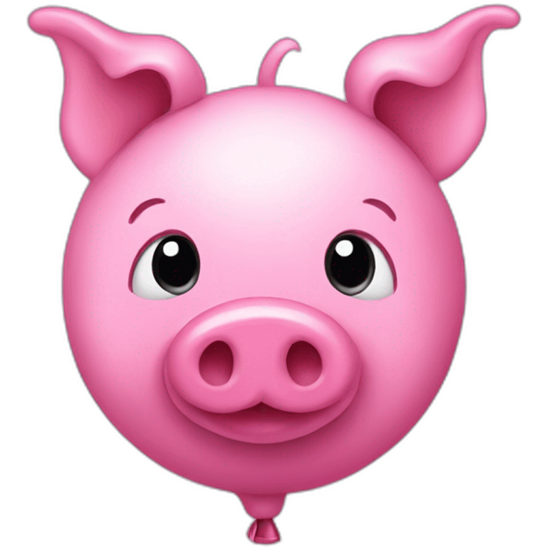 pink pig balloon emoji