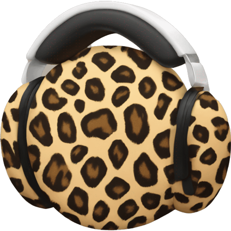 leopard print earmuffs  emoji