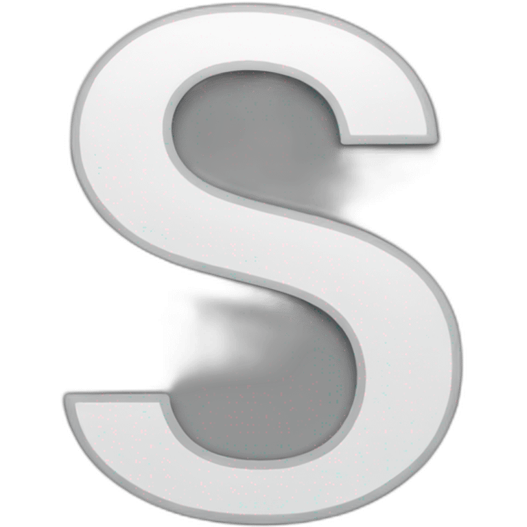 Letter S black and white app logo emoji