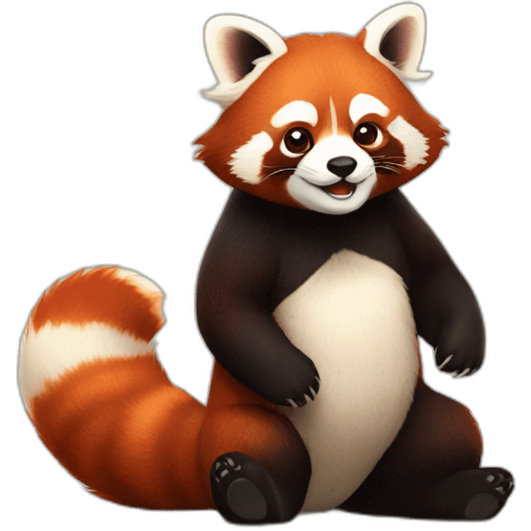 Full body red panda emoji