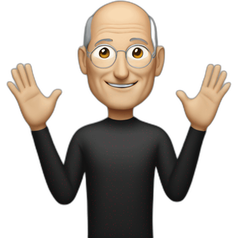 Steve jobs hands up emoji