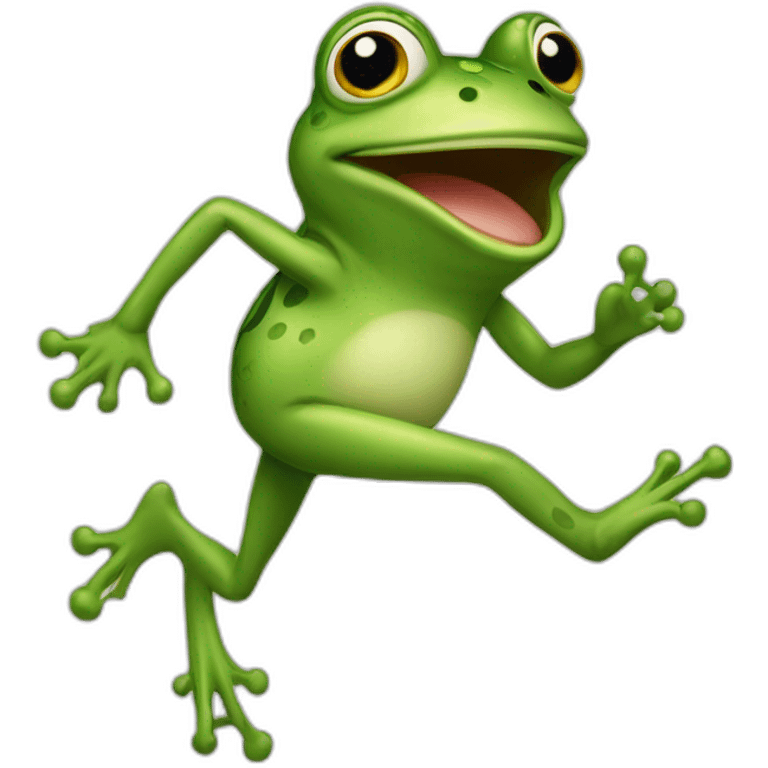 running peppo frog emoji