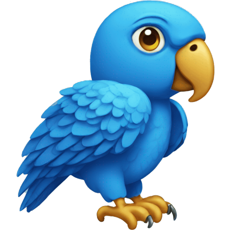 Blue parrot emoji