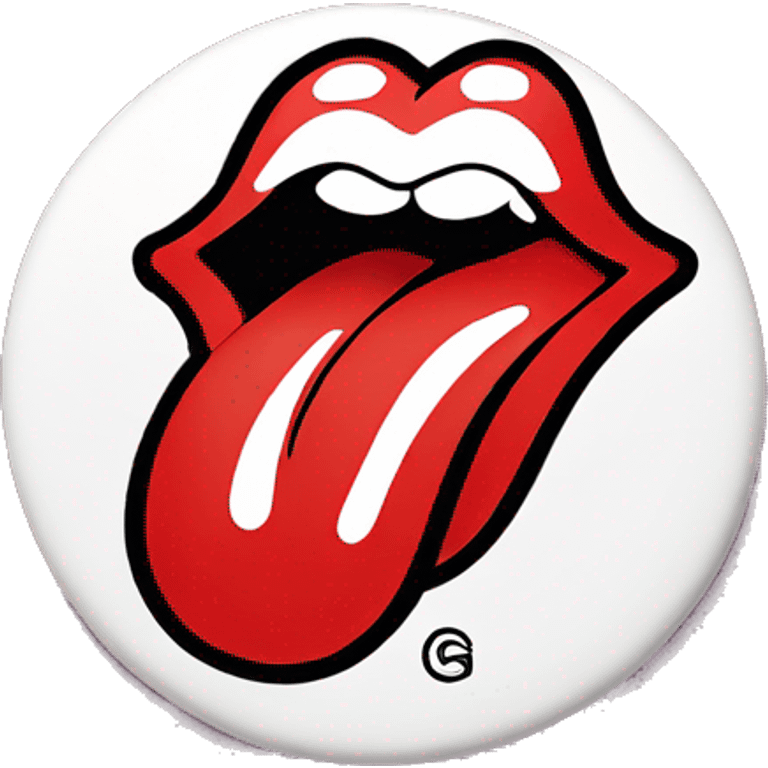 Rolling Stones tongue logo with name "Gomp" in writing emoji