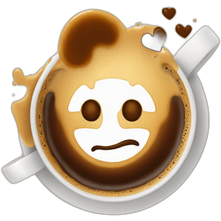 coffee love with blob heart emoji