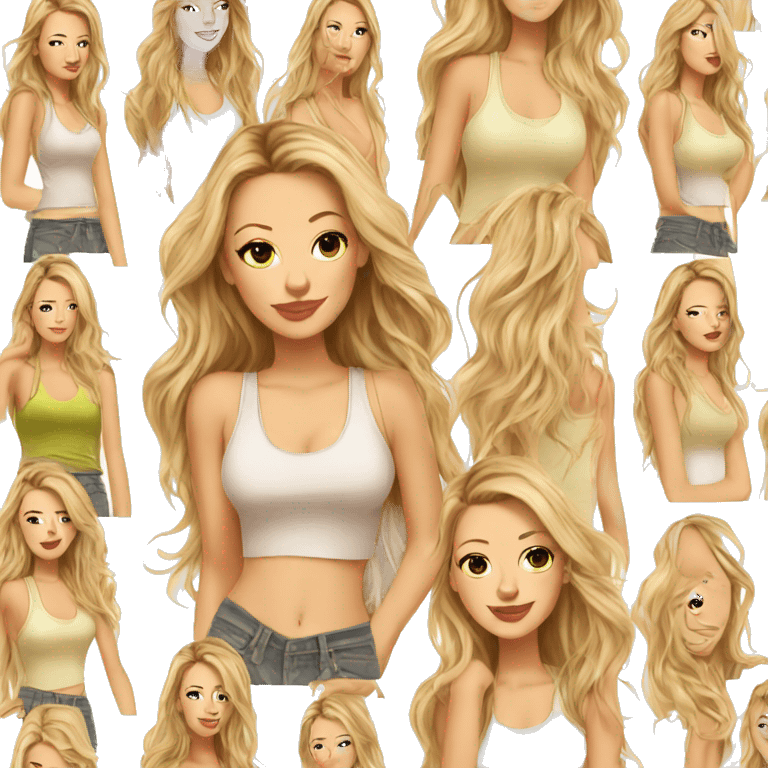 blake lively cartoon wearing tank top emoji