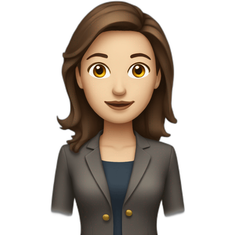 business woman with brown hair emoji