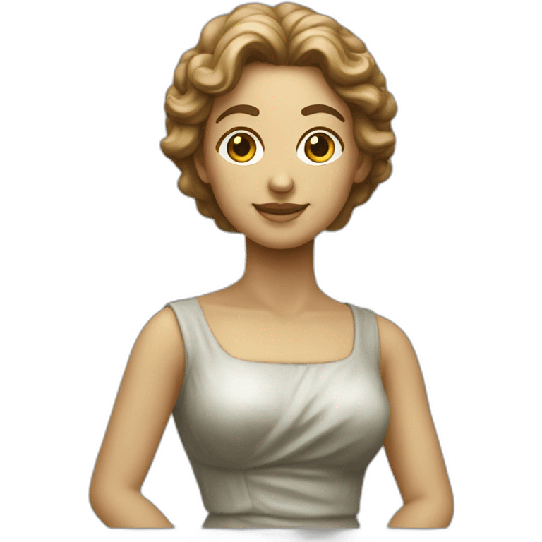 Chiara facchetti as a statue emoji