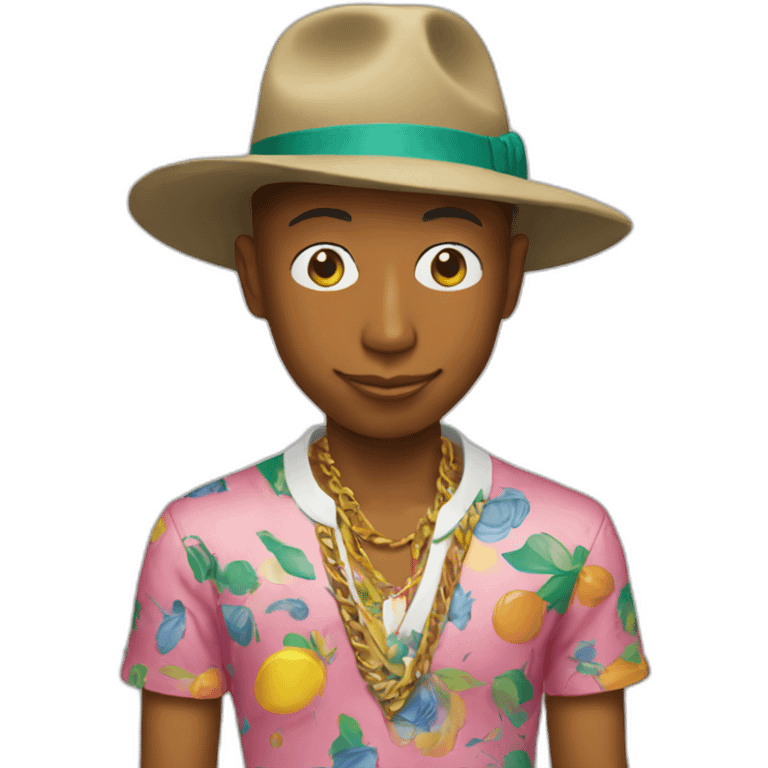 pharrell Williams is happy emoji