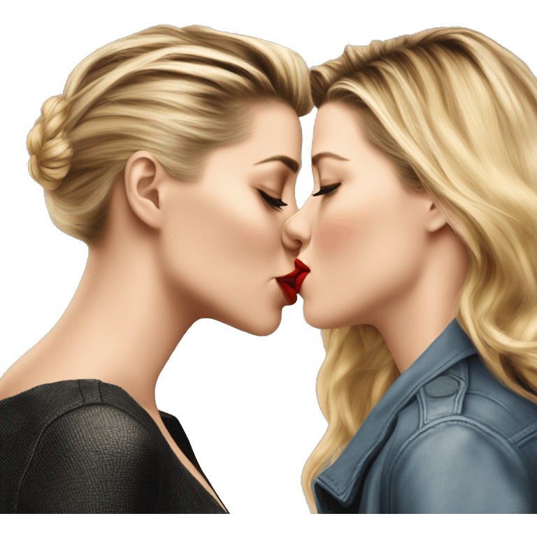 amber heard katheryn winnick kissing each other emoji