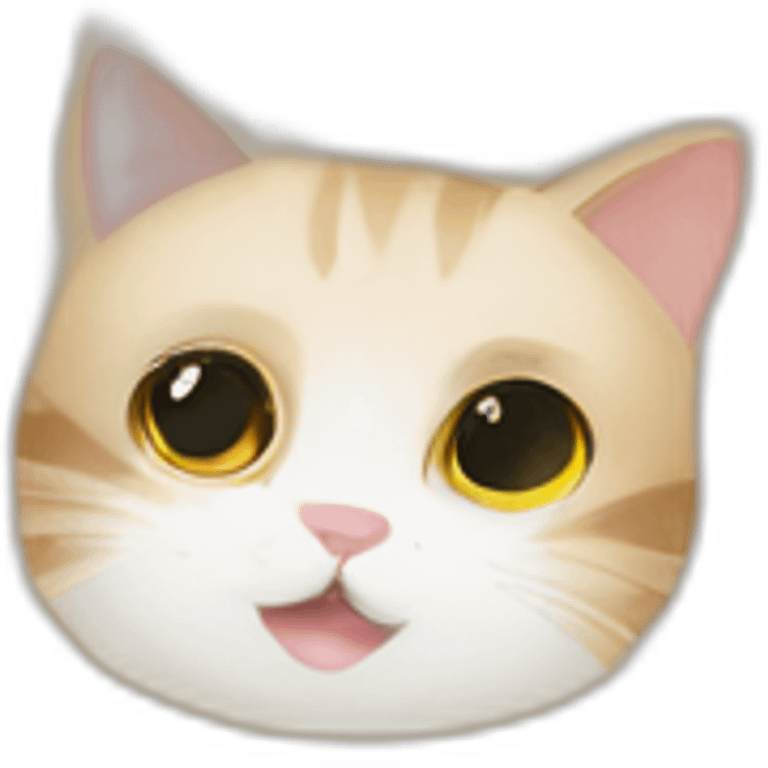 Asian cat in bambou emoji