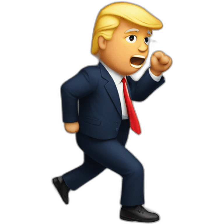 Donald trump climbing a wall emoji