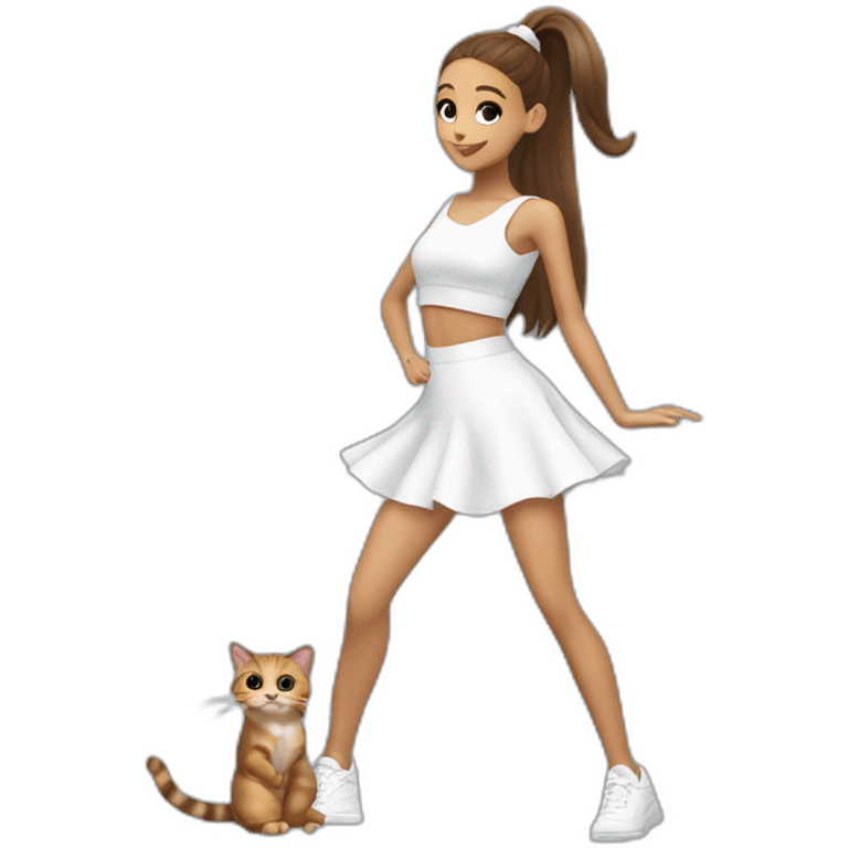 Ariana grande qui danse avec un chat dans les bras emoji