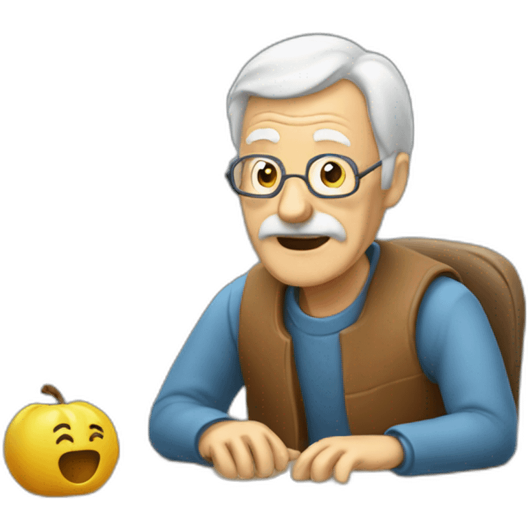 old man counting HTML tags emoji