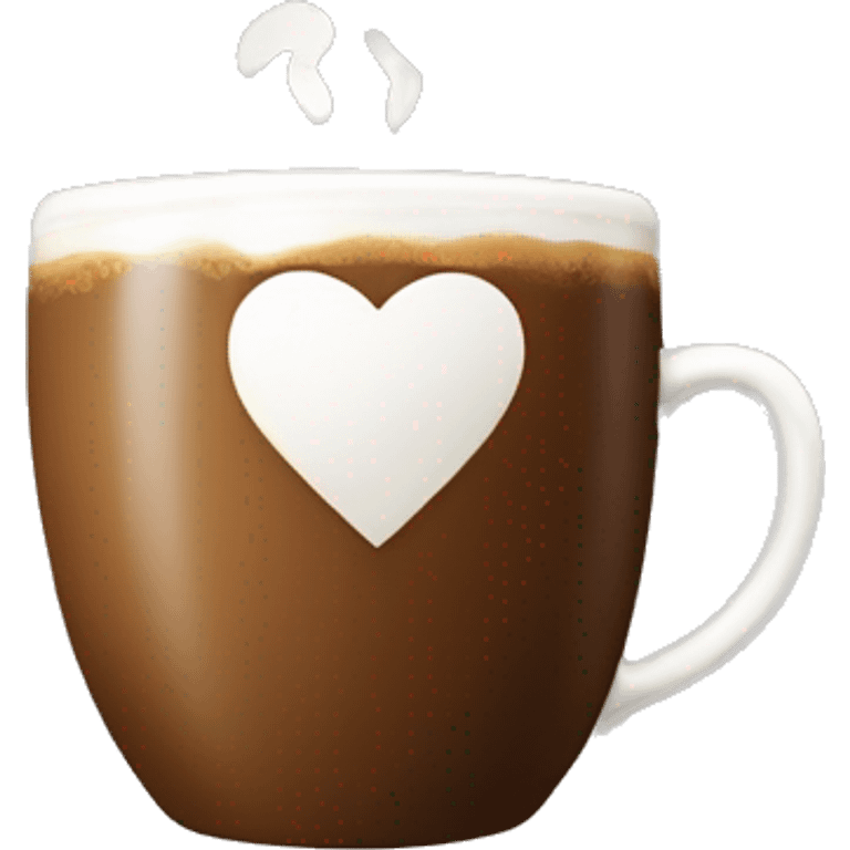 Un corazón con la mitad café y la otra blanca emoji