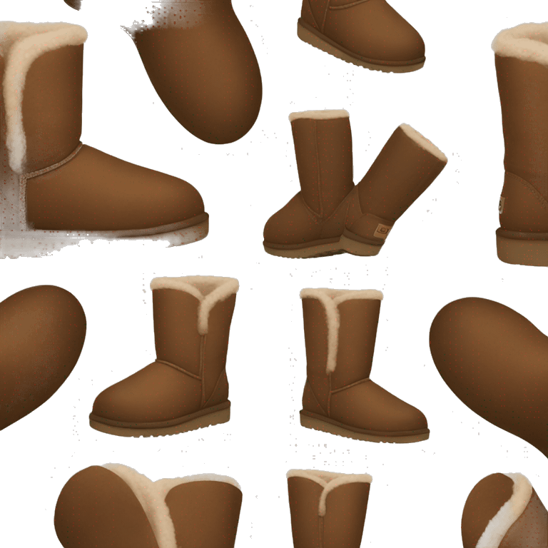 cozy brown ugg boots emoji