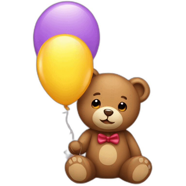 Teddy and balloon emoji