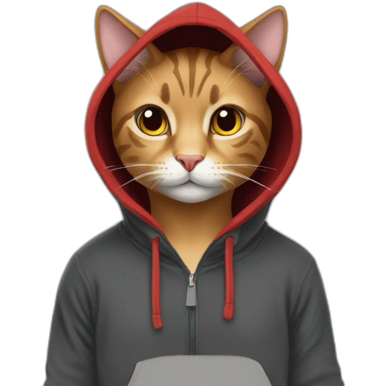 a cat wearing 🇵🇸 hoodie emoji