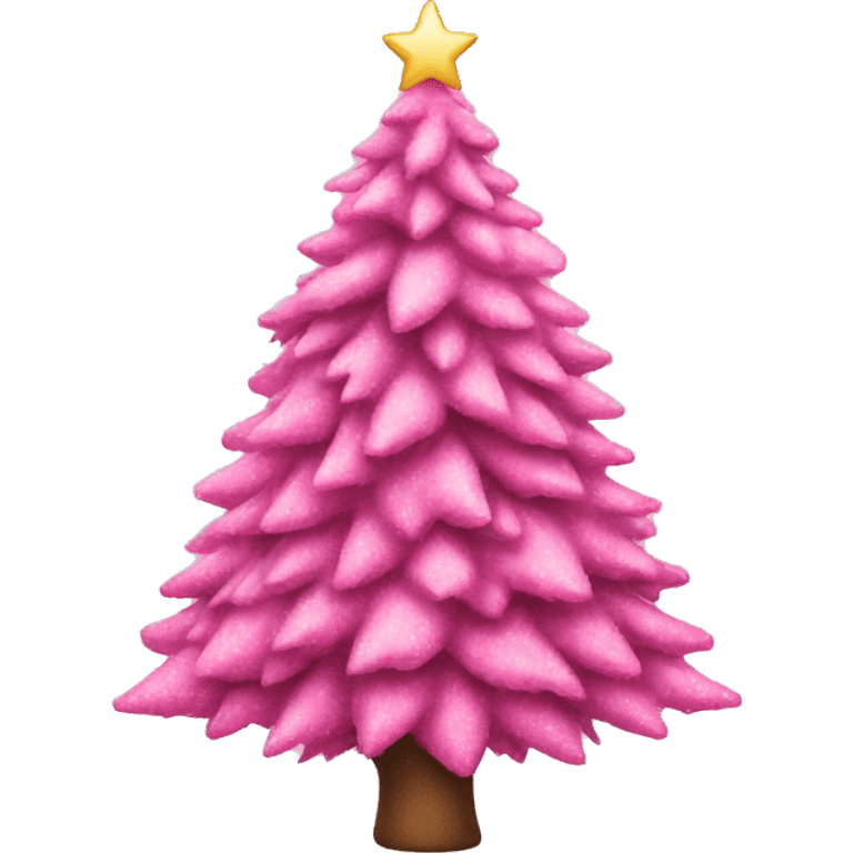 Pink Christmas tree emoji