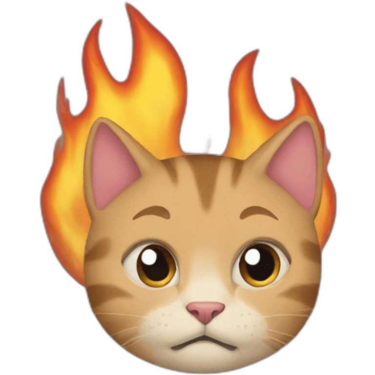 cat-fire-cry emoji