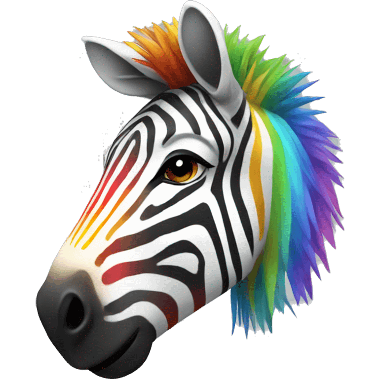 Rainbow zebra emoji