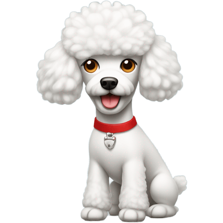 White poodle with red mohawk emoji