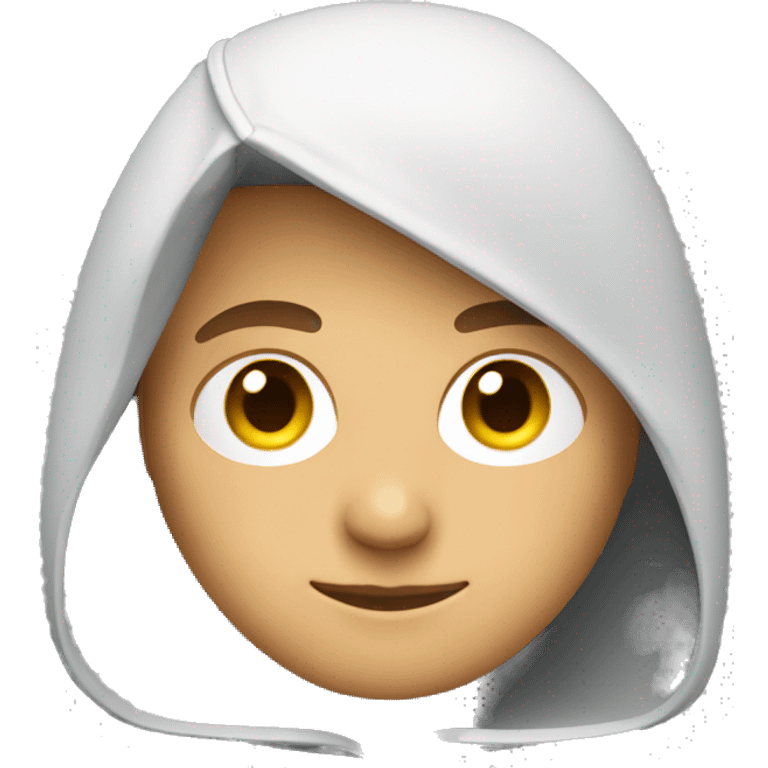 White developer with a hoodie coding on the macbook emoji