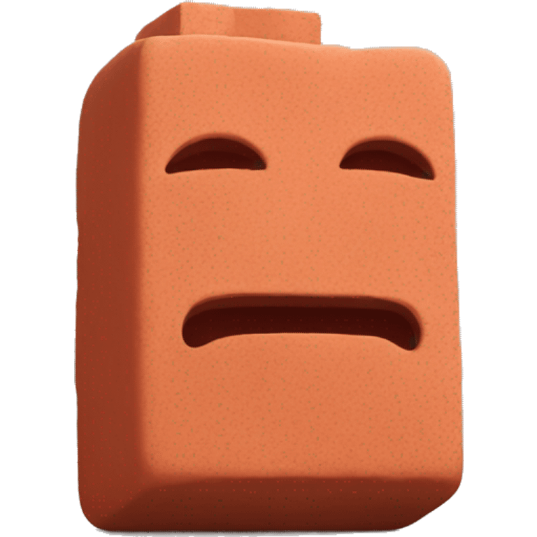 a brick shape realized with red modeling clay emoji