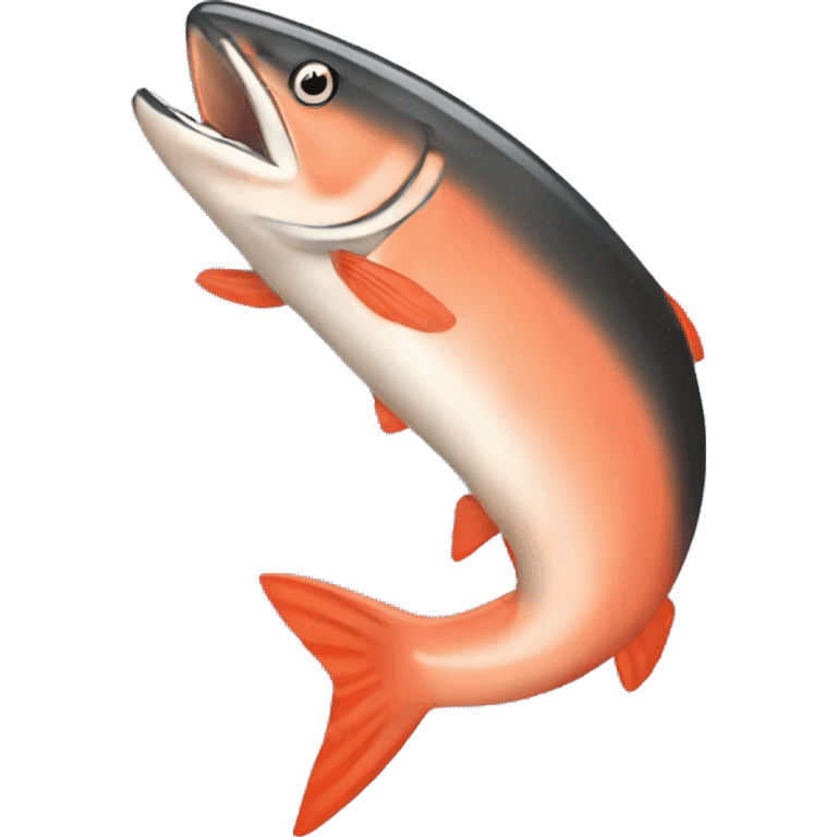 Salmon in the style of discord's emojis emoji