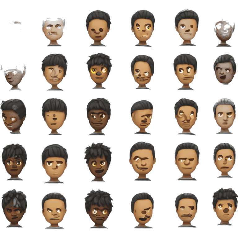 Man with Spiky Mullet hairstyle emoji