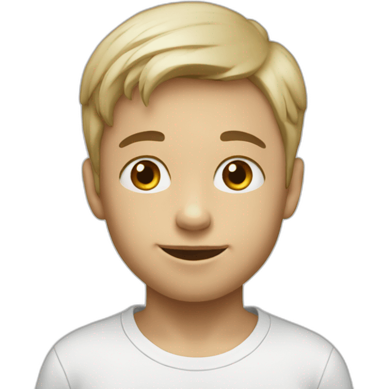 kind little boy white emoji