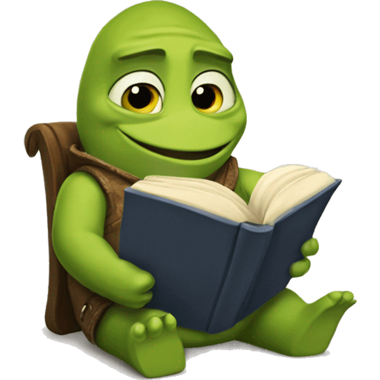 Sherk reading a book emoji