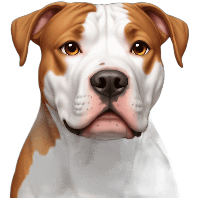 american staffordshire terrier red and white emoji