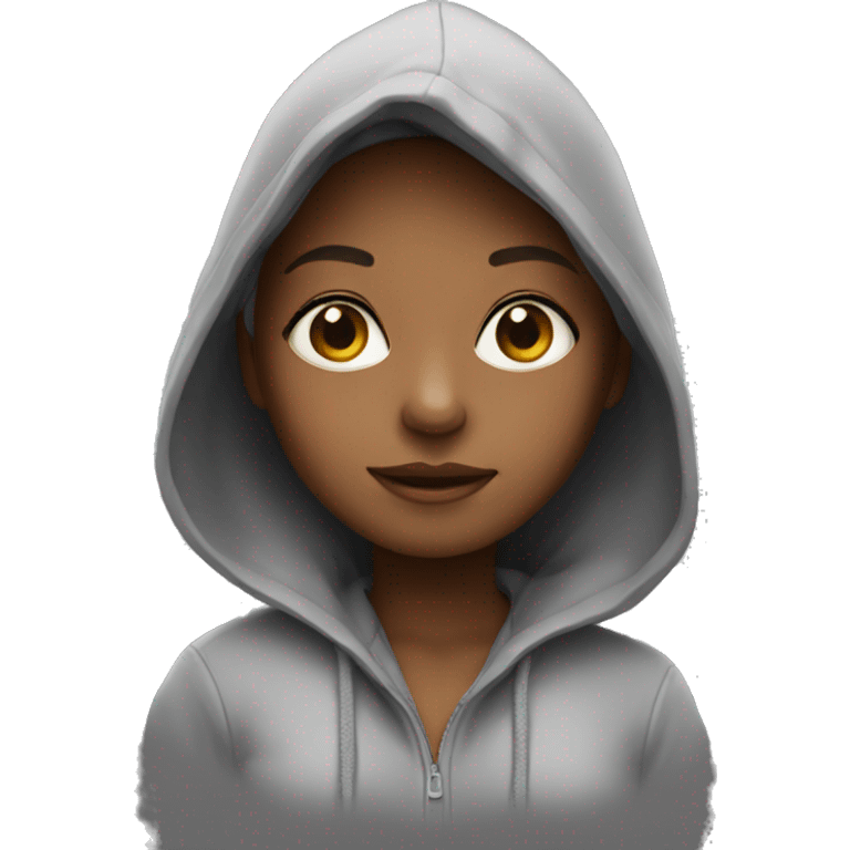 Girl with hoodie  emoji