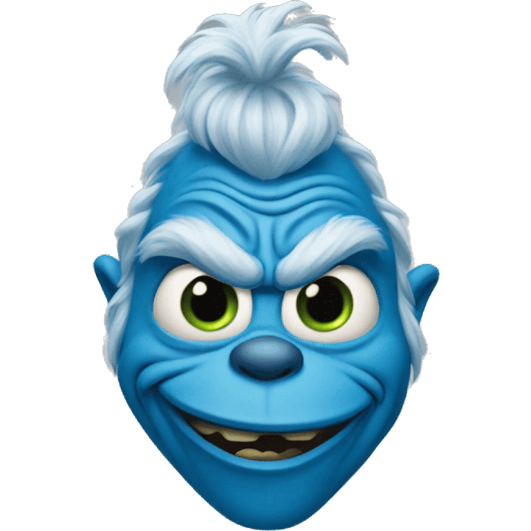 Blue grinch emoji