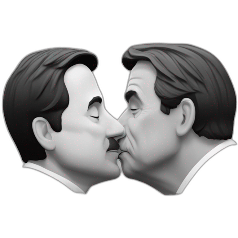 Jair Bolsonaro kissing Luis Inácio Lula da Silva emoji