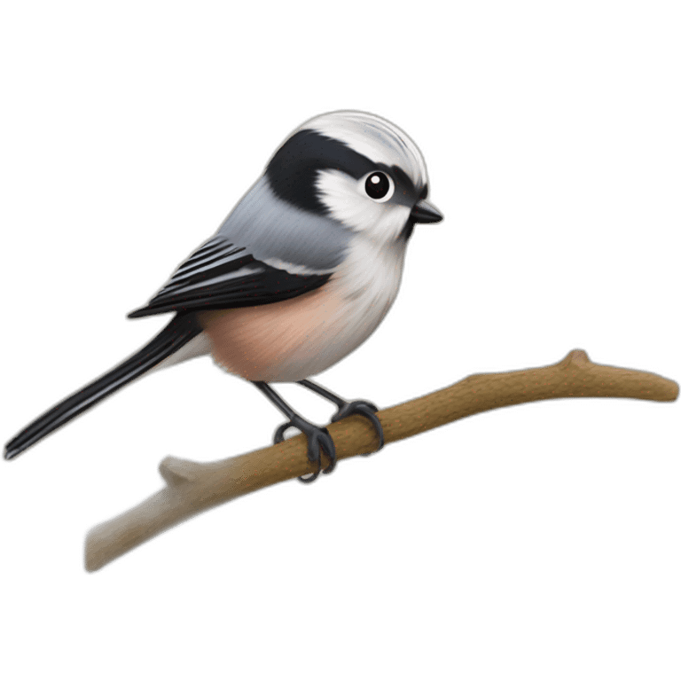 Long tailed tit bird emoji